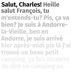 Salut, Charles!
